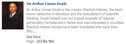 Sir Arthur Conan Doyle on FB