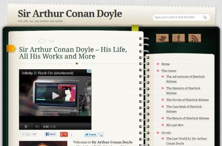 Diary theme on sirconandoyle.com