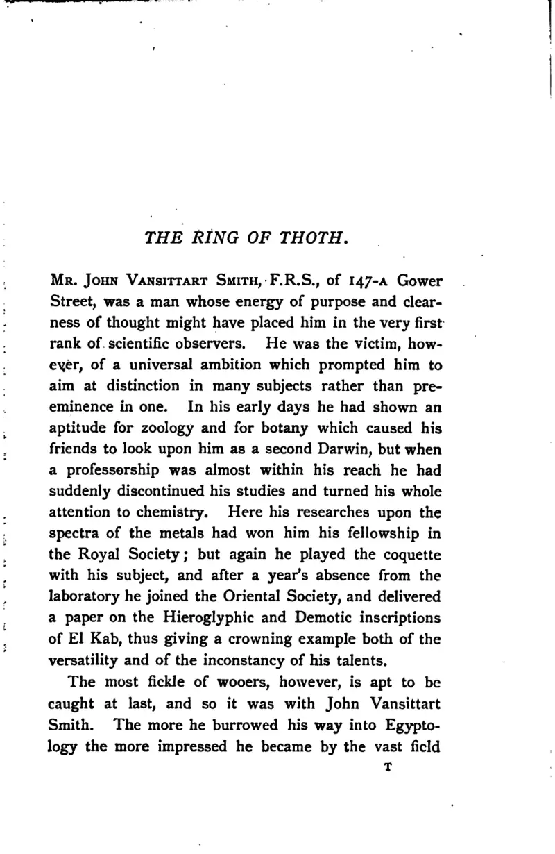 The Ring Of Thoth