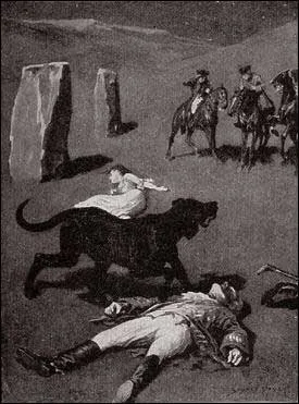 STANDING OVER HUGO, AND PLUCKING AT HIS THROAT, THERE STOOD A FOUL THING