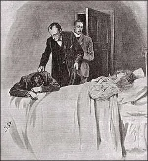 HE NEVER LOOKED UP UNTIL HOLMES’ HAND WAS ON HIS SHOULDER.
