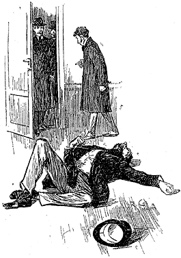 MY ATTENTION WAS CENTRED UPON THE SINGLE, GRIM, MOTIONLESS FIGURE WHICH LAY STRETCHED UPON THE BOARDS